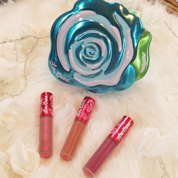 BNIB Lime Crime Blue Rose Trio Pack Lipstick - Picture 1 of 5